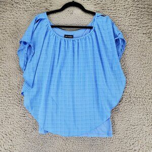 I. N. Studio Top Womens Large Blue Blouse *GUC*